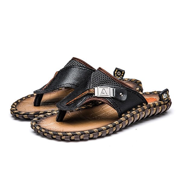 Beach Genuine Leather Slipper Sandals 2