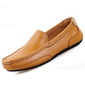 Casual Men Flats Soft Leather Car Driving Shoes