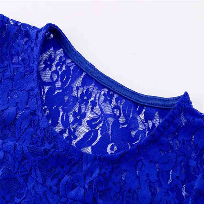 European and American pop style lace dress 2