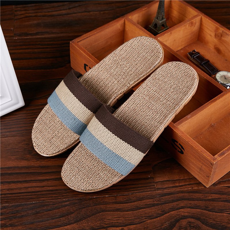 Linen non-slip summer slippers