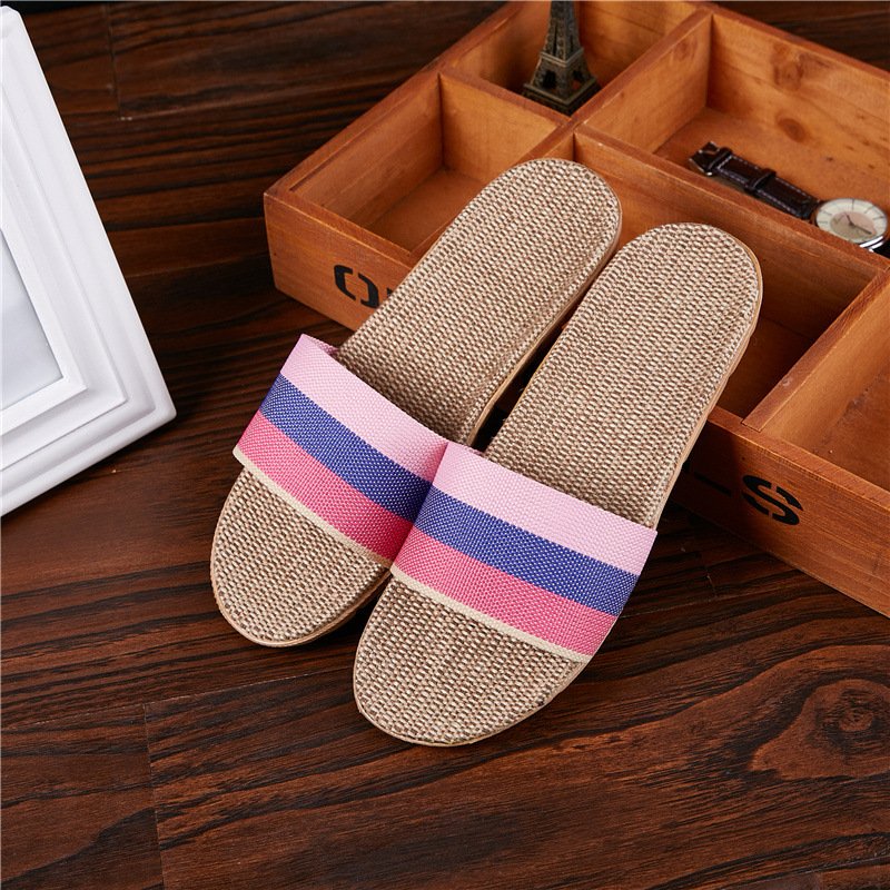 Linen non-slip summer slippers