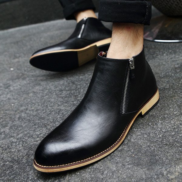 Men Formal Moccasins Ankle Boots