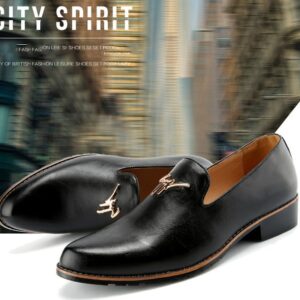 Men PU Leather Pointed Shoes